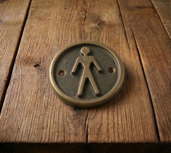 Antique Brass Cast Iron Vintage Style Metal Wall Door Gate Signs