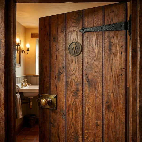 Antique Brass Cast Iron Vintage Style Metal Wall Door Gate Signs