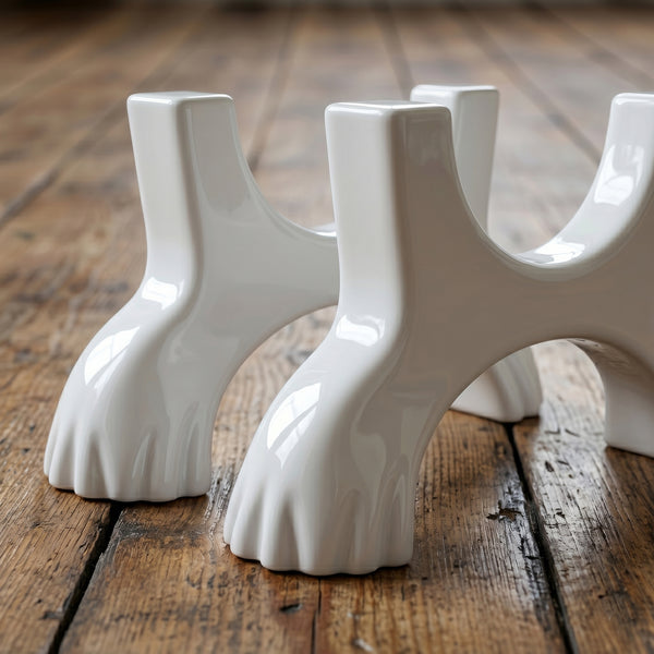 A Pair of Feet Supports for Traditional Cast Iron Column Radiators