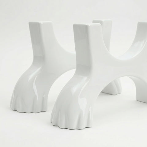A Pair of Feet Supports for Traditional Cast Iron Column Radiators