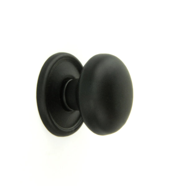 Satin Black Oxford Round Cabinet Knobs Kitchen Door Handles Drawer Chest Pulls