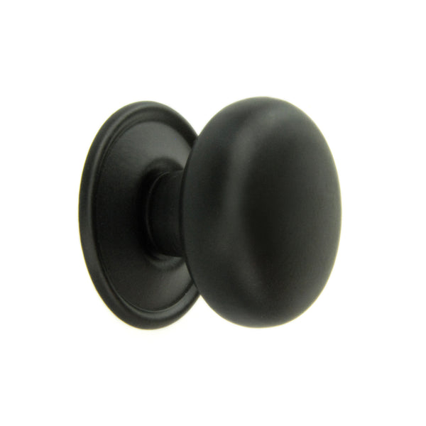 Satin Black Oxford Round Cabinet Knobs Kitchen Door Handles Drawer Chest Pulls