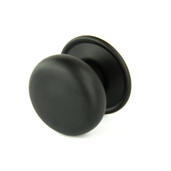 Satin Black Oxford Round Cabinet Knobs Kitchen Door Handles Drawer Chest Pulls