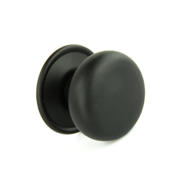 Satin Black Oxford Round Cabinet Knobs Kitchen Door Handles Drawer Chest Pulls