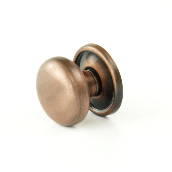 Antique Copper Oxford Round Cabinet Knobs Kitchen Door Handles Drawer Chest Pulls