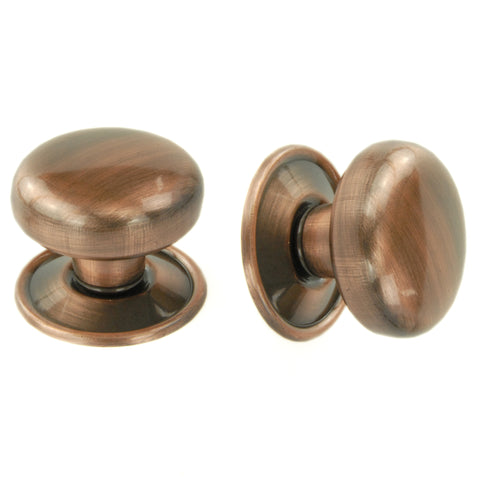 Antique Copper Oxford Round Cabinet Knobs Kitchen Door Handles Drawer Chest Pulls