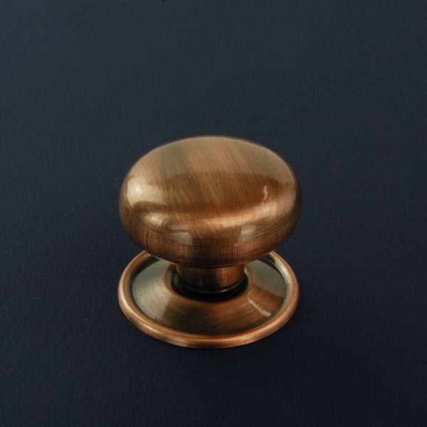 Antique Copper Oxford Round Cabinet Knobs Kitchen Door Handles Drawer Chest Pulls