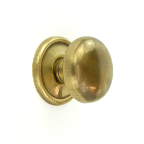 Aged Unlacquered Solid Brass Oxford Round Cabinet Knobs Kitchen Door Handles