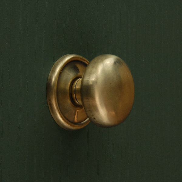 Aged Unlacquered Solid Brass Oxford Round Cabinet Knobs Kitchen Door Handles