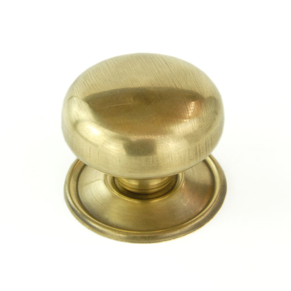 Aged Unlacquered Solid Brass Oxford Round Cabinet Knobs Kitchen Door Handles