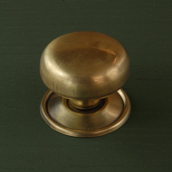 Aged Unlacquered Solid Brass Oxford Round Cabinet Knobs Kitchen Door Handles