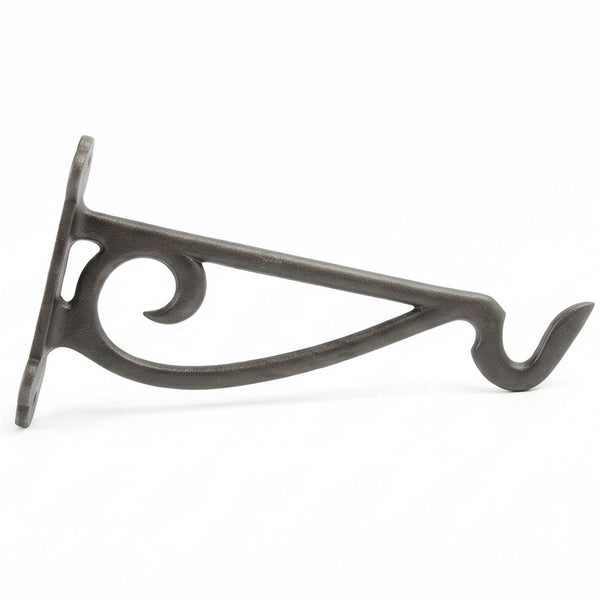 Garden Hanging Basket Bracket Cast Iron Wall Hook Ornate Vintage Support