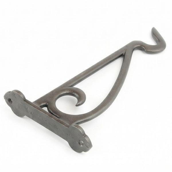 Garden Hanging Basket Bracket Cast Iron Wall Hook Ornate Vintage Support