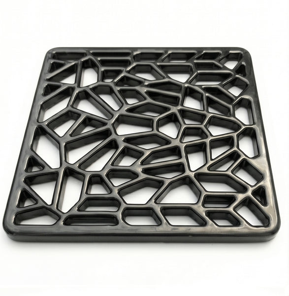 A Geometric Design Square 6" 150mm Cast Metal Drain Cover Gully Grid