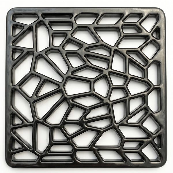A Geometric Design Square 6" 150mm Cast Metal Drain Cover Gully Grid
