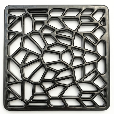 A Geometric Design Square 6" 150mm Cast Metal Drain Cover Gully Grid