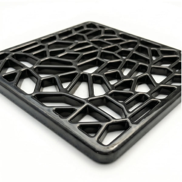 A Geometric Design Square 6" 150mm Cast Metal Drain Cover Gully Grid