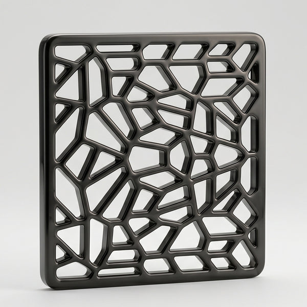 A Geometric Design Square 6" 150mm Cast Metal Drain Cover Gully Grid