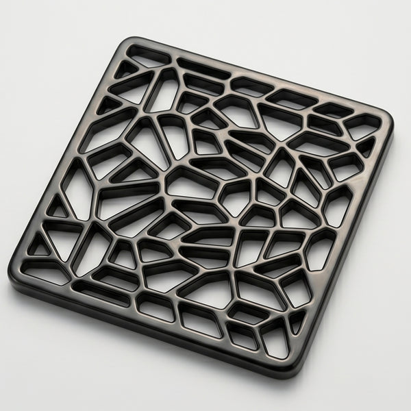 A Geometric Design Square 6" 150mm Cast Metal Drain Cover Gully Grid