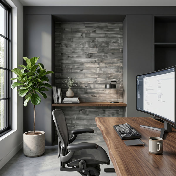 Washed Grey Reclaimed Style Wooden Wall Tiles Cladding Panelling Panels
