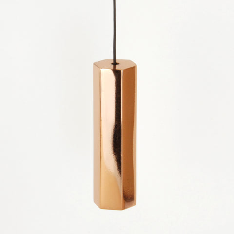 Hexagon Solid Brass Bathroom Light Switch Cord Pull Polished Copper