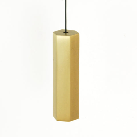 Hexagon Solid Satin Brass Bathroom Light Switch Cord Pull