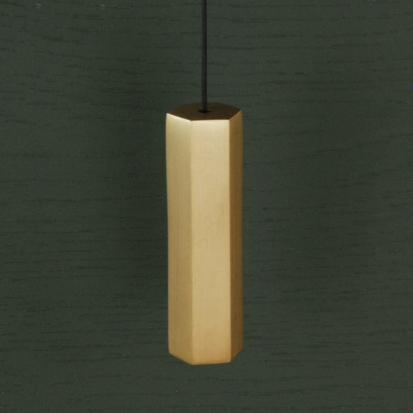 Hexagon Solid Satin Brass Bathroom Light Switch Cord Pull