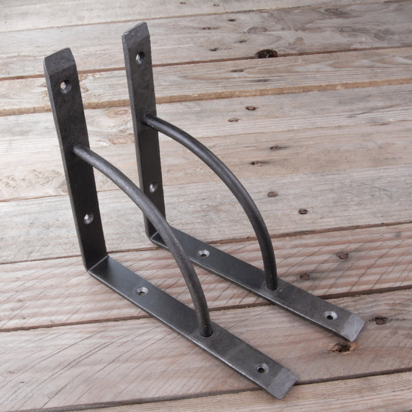 Antique Vintage Industrial Style Hand Forged Iron Metal Shelf Brackets