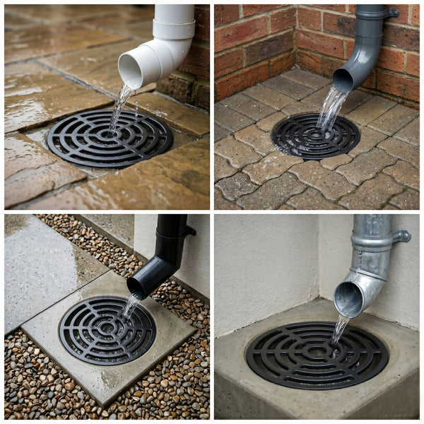 Round 7" 175mm Cast Metal Drain Cover Gully Grid Modern Design