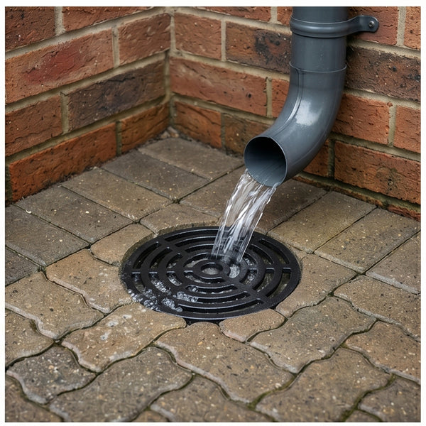 Round 7" 175mm Cast Metal Drain Cover Gully Grid Modern Design
