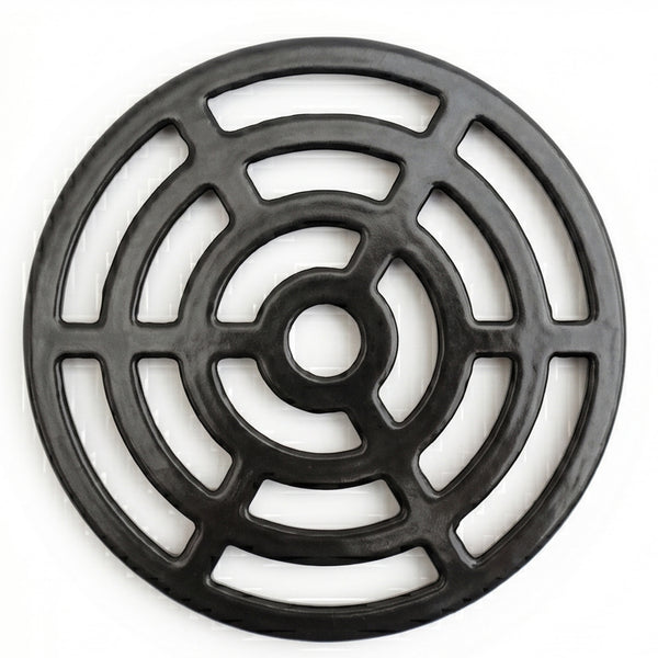 A Round 6" 150mm Cast Metal Drain Cover Gully Grid Grate Plate Black