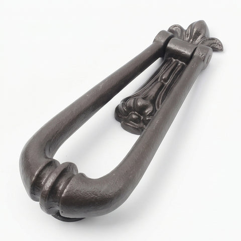 A Vintage Victorian Period Style Ornate Cast Iron Metal Door Knocker