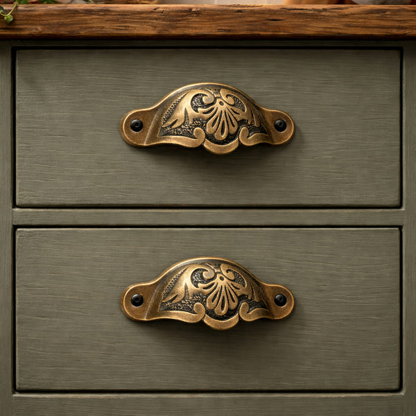 Antique Brass Cast Iron Cabinet Knobs Kitchen Drawer Door Bow D Handles Pulls