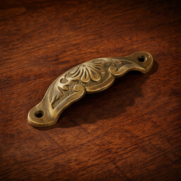 Antique Brass Cast Iron Cabinet Knobs Kitchen Drawer Door Bow D Handles Pulls