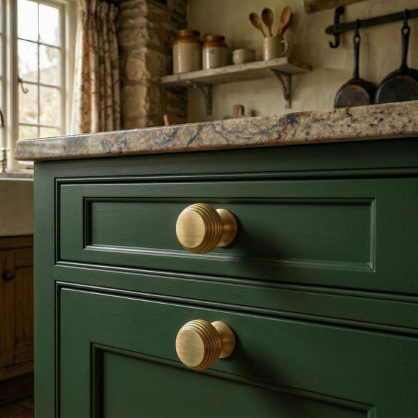 Brushed Satin Solid Brass Cabinet Knobs Kitchen Drawer Door Bow D Handles Pulls