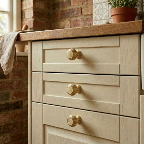 Brushed Satin Solid Brass Cabinet Knobs Kitchen Drawer Door Bow D Handles Pulls