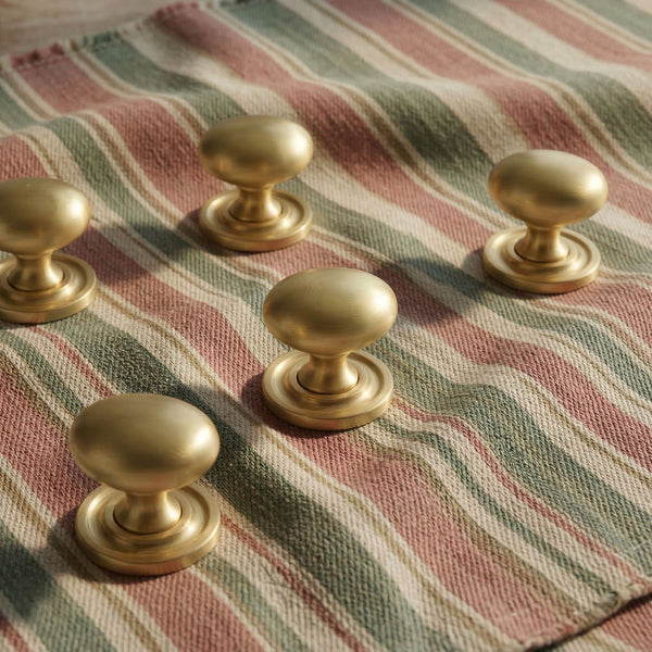 Brushed Satin Solid Brass Cabinet Knobs Kitchen Drawer Door Bow D Handles Pulls