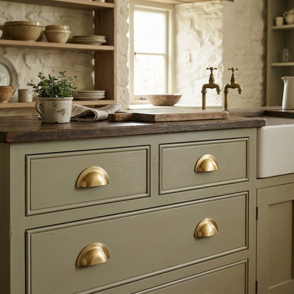 Brushed Satin Solid Brass Cabinet Knobs Kitchen Drawer Door Bow D Handles Pulls