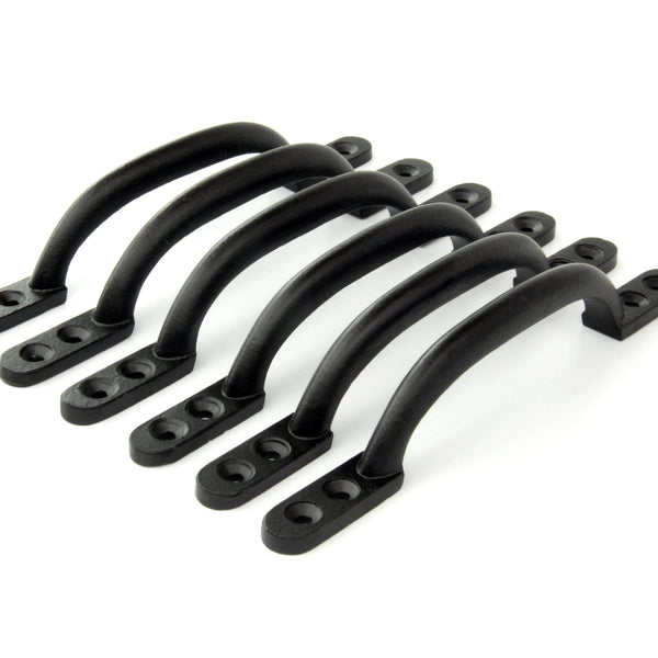 Set of 6 Satin Black D Handles Cabinet Kitchen Door Chest Drawer Cupboard Pulls