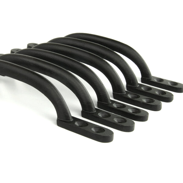 Set of 6 Satin Black D Handles Cabinet Kitchen Door Chest Drawer Cupboard Pulls
