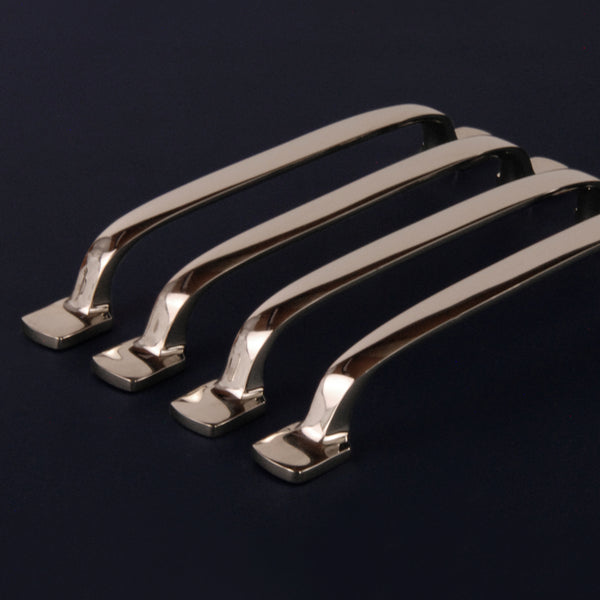 Set of 4 Polished Nickel Solid Brass D Handles Kitchen Door Drawer Cupboard Pulls