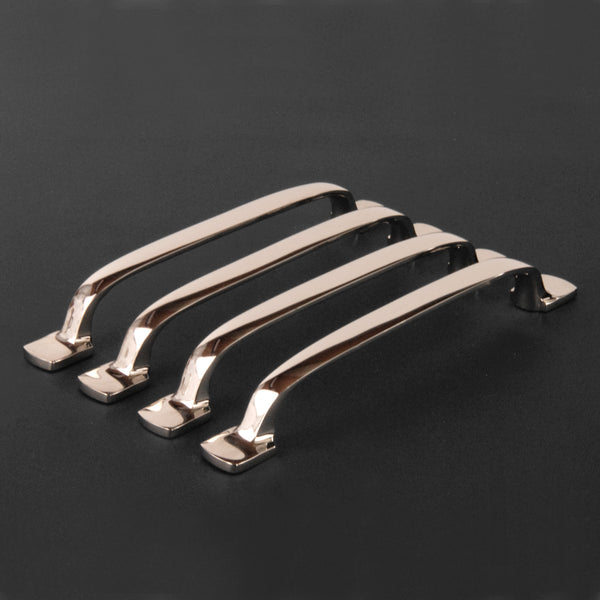 Set of 4 Polished Nickel Solid Brass D Handles Kitchen Door Drawer Cupboard Pulls