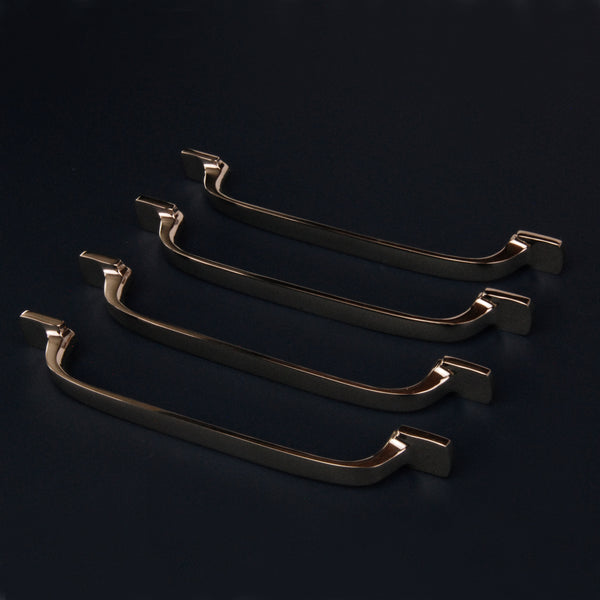 Set of 4 Polished Nickel Solid Brass D Handles Kitchen Door Drawer Cupboard Pulls