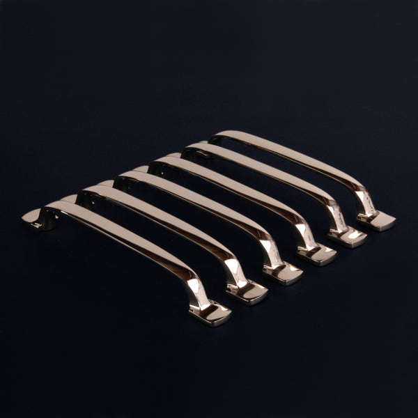 Set of 6 Polished Nickel Solid Brass D Handles Kitchen Door Drawer Cupboard Pulls