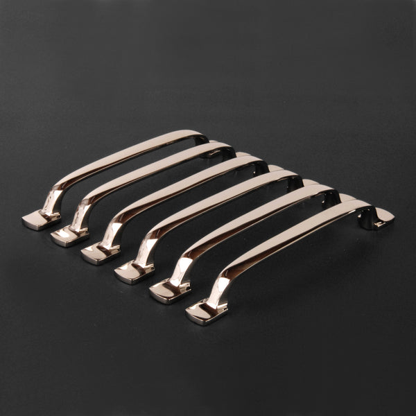 Set of 6 Polished Nickel Solid Brass D Handles Kitchen Door Drawer Cupboard Pulls
