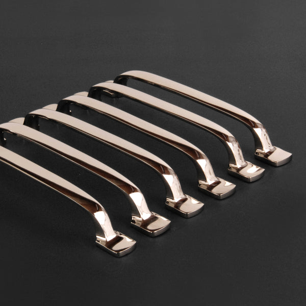 Set of 6 Polished Nickel Solid Brass D Handles Kitchen Door Drawer Cupboard Pulls