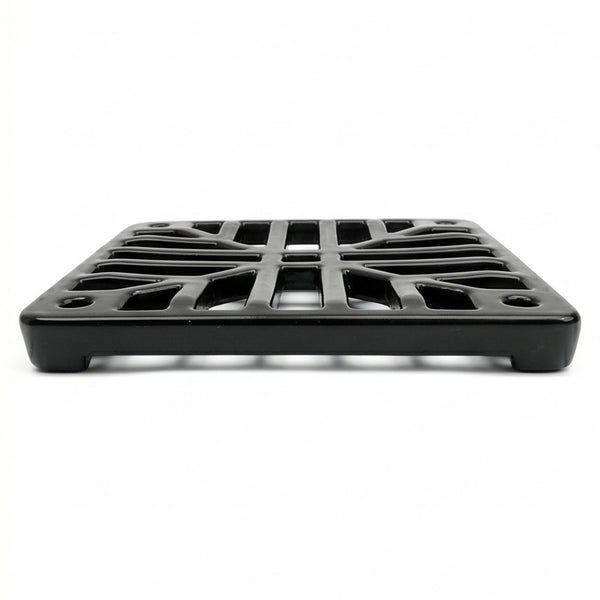 A Square 6" 150mm Cast Metal Drain Cover Gully Grid Grate Plate Black