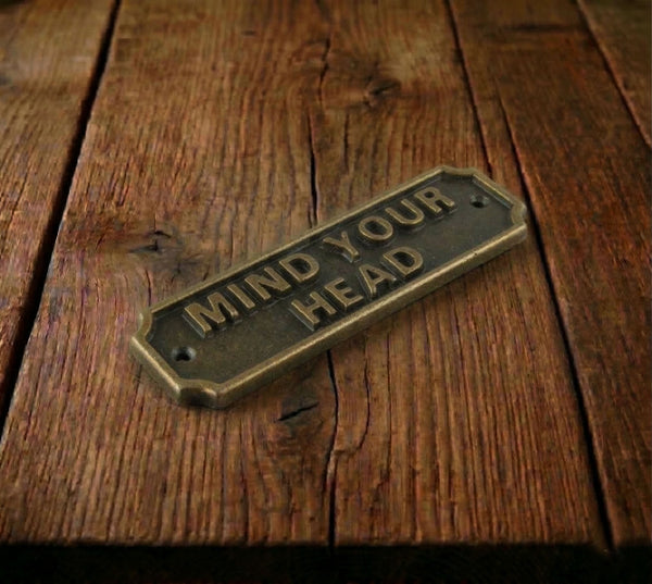 Antique Brass Cast Iron Vintage Style Metal Wall Door Gate Signs