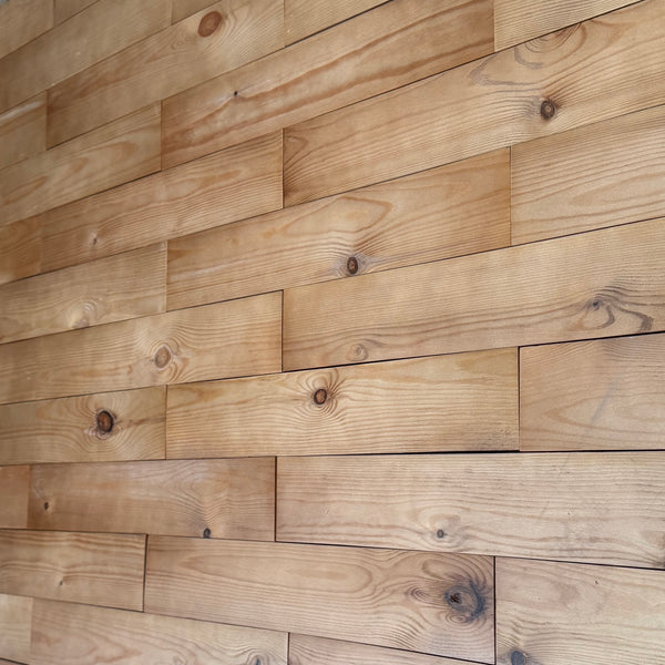 Light Oak Finish Wooden Wall Tiles Cladding Panelling Panels