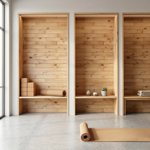 Light Oak Finish Wooden Wall Tiles Cladding Panelling Panels